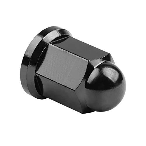Image of Titanium M6 M8 M10 Dome Head Acorn Nuts for Bicycle Motorcycle Exhaust Pipe Car Pack of 6 (M6, Black)