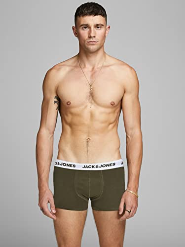 Jack & Jones Herren Jacsolid Trunks 10 Packs Boxershorts, 4x Schwarz, 2x Port Royale, 2 Ivy Green, 2x Dark Grey Melange ,S – Ansicht 4