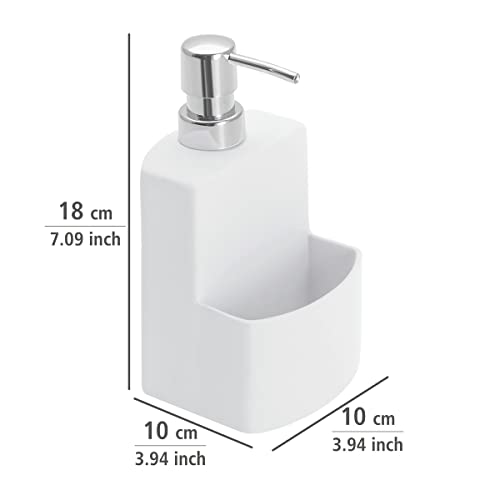 Miniatura 3 de Wenko True Colours Festival - Dispensador De Detergente, De Cerámica Satinada, 380 Ml, 9.5 X 18 X 9 Cm, Color Blanco