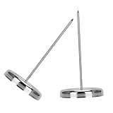 NUOBESTY 2 Piezas STABBER picos de recibo de metal clip de recibo de facturas Titulares de boletos de comida clip de menú de mesa espiga de restaurantes para boletos Silver