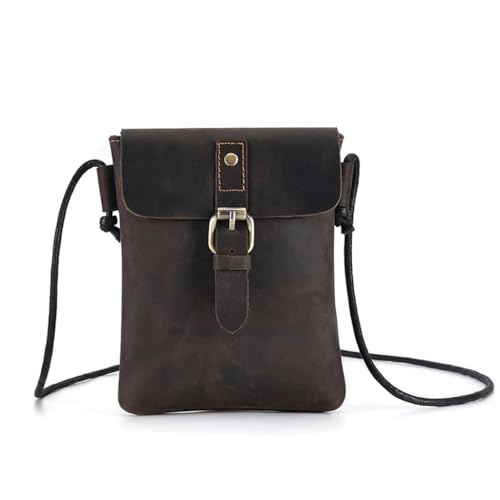 Phone Bag Retro Crossbody Bag Crazy Horse Leather Phone Crossbody Bag