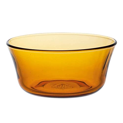 Bol de vidrio ámbar, cuenco apilable, mezclas, cocina, repostería, ensaladas, dimensiones 5 x 10,5 cm (altura x diámetro)