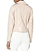 GUESS Women's Faux Leather Moto Jacket with Snake Embossed Print, Blush, Medium