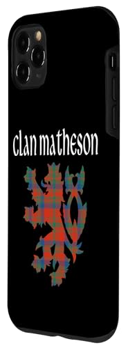 Image of iPhone 11 Pro Max Clan Matheson Tartan Scottish Family Name Scotland Pride Case