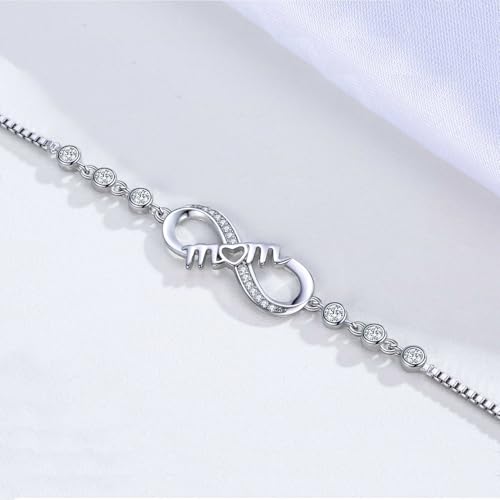 RAYSTAR Gifts for Mom, Infinity Love Bracelets for Mom, Birthday Gifts for Women Wife Mother3