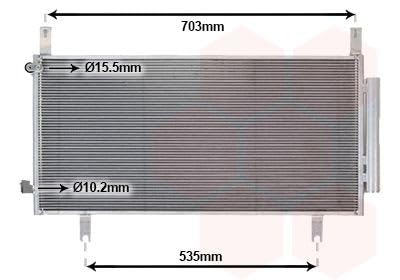 VAN WEZEL Condensatore, Climatizzatore 25015712
