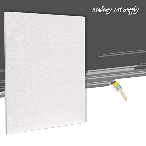 Academy Art Supply Canvases Panels 11 X 14 Inch - 100% Cotton Artist Blank Canvas Board For Painting, Pre-Gessoed, Primed, Acid-Free Blank Canvas, Perfect For Acrylic And Oil Painting, Pack Of 12 #TOP3