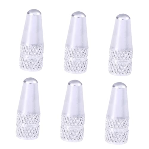 6 Pcs Tapones de Válvula de Aluminio para Bicicleta miniatura 1