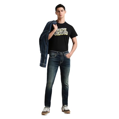 Image of Pepe Jeans Men's Regular Fit Jeans | Mid Rise | Chinox | Jeans for Man