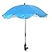 BESPORTBLE Bébé Parapluie Soleil Poussette Poussette Parapluie Support de Montage Parapluie Vélo Poussette Bébé Soleil Parapluie de Protection Pluie (Bleu Clair / 35 5 Cm / 8 Nervures)