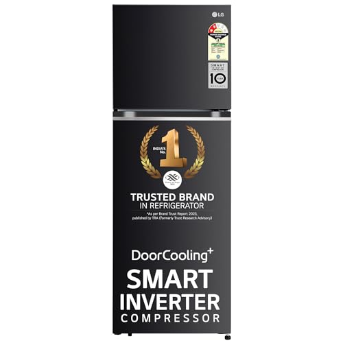 Image of LG 343 L 2 Frost-Free Smart Inverter Compressor Double Door Refrigerator Appliance (GL-D382SESY, Ebony Sheen, Multi Air Flow Cooling, 2023 Model)