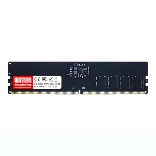 WINTEN デスクトップPC用メモリ DDR5-4800 16GB 288Pin CL40 1.1V SODIMM SDRAM 内蔵メモリー 増設メモリー【5年保証・相性保証】WT-LD4800-16GB