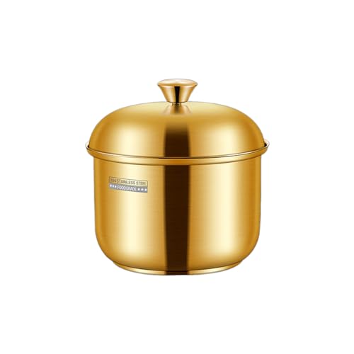 Cuenco de acero inoxidable para cocinar al vapor con tapa, cuenco para huevos al vapor, ollas pequeñas, herramienta de cocina, fácil de usar, cuenco de acero inoxidable