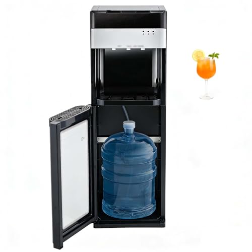 CUTANGELAR Dispensador Independiente con Seguro Infantil, Carga Inferior Agua Caliente/Fría Calentamiento 500w hasta 203°F/95°C, 3 Opciones Temperatura (Caliente/Fría/Ambiente), Anti-Ebullición Seca