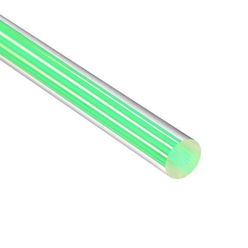 Image of uxcell Acrylic Round Rod,1 /4 Diameter 10 Inch Length,Straight Green Line,Solid Plastic PMMA Bar Stick 4pcs