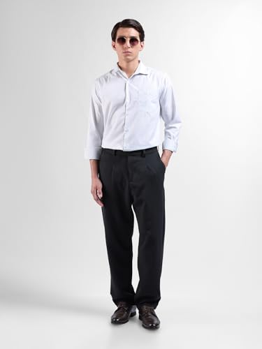 Image of The Indian Garage Co Men Loose Tapered Solid Mid-Rise Stretchable Gurkha Pants