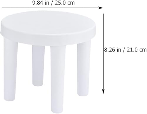 Miniatura 3 de Taburete para niños, pequeño, de plástico, blanco, para oficina, silla, taburete suave, para cocina, hogar, entrenamiento para niños,