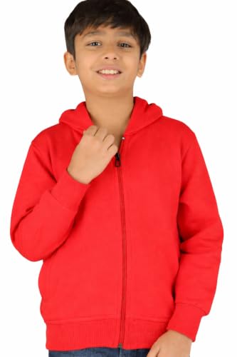 Image of ADBUCKS Unisex Fleece Cotton Zipper Sweatshirt with Hoodies for Boys and Girls