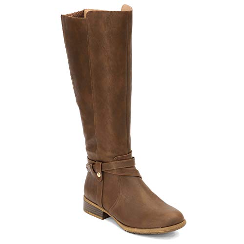 LifeStride Women's Xtrovert Knee High Boot, Dark Tan, 9