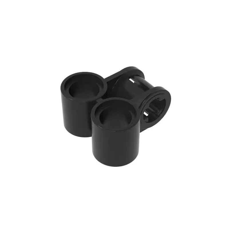 Gobricks Shaft Bolt Connection Technic Axle and Pin Connector Perpendicular Double 32291 GDS-927 50Pieces Compatible with Lego Classic Bulk Toy MOC Color:Black