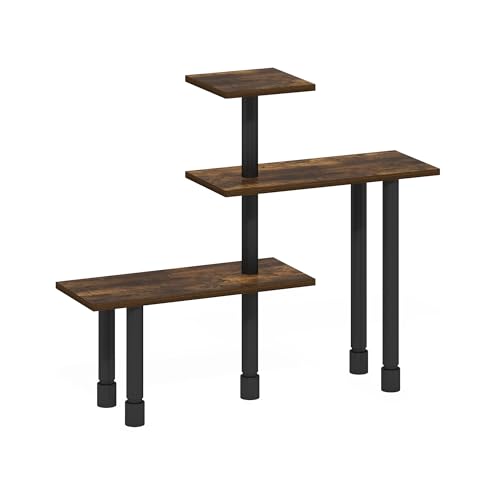 Image of Furinno Turn-N-Tube Kitchen Countertop Organizer, 3-Tier Corner Countertop Organizer Shelf, Corner Shelf, for Kitchen, Pantry, Organizers and Storage, Amber Pine