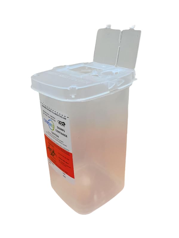LMT Sharps Containers Glass Waste and Metallic Implants | Bio-Medical Sharps Container Puncture Proof Box 1.2liter (B0CWF6L5KK) Amazon Price History, Amazon Price Tracker