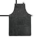 HEAVEN HUSH Genuine Leather Apron for Men, Adjustable Straps & Tool Pockets, Premium BBQ, Cooking, Blacksmith, Shop, Welding, Woodworking, Bartender Work Aprons (1 Pocket, Black)