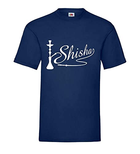 T-shirt shisha homme bleu grande taille XXXL coton vêtement été