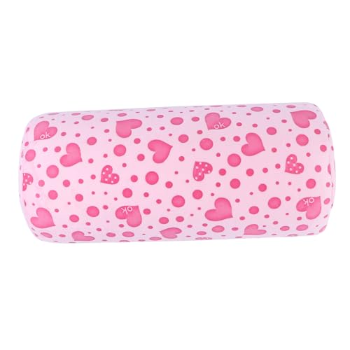 PAMINGONO 1個 ハートタオルハンドピロー ファッド (fad) ハンドレストマニキュア アームレストマニキュア マニキュアリストピロー マニキュア枕 マニキュアマット サンゴの毛 ピンク