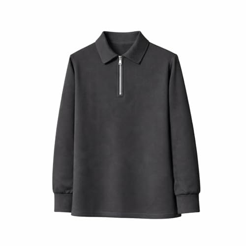 Image of Mack Jonney Men's Premium Ribbed Half-Zip Polo T-Shirt | Long Sleeve Soft Stretch Fabric | Stylish Casual & Smart Wear Top-M6814