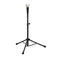 Relaxdays Batting Tee, Schlaghilfe, Baseball & Softball, höhenverstellbares Baseballstativ, H: 72 bis 121 cm, schwarz