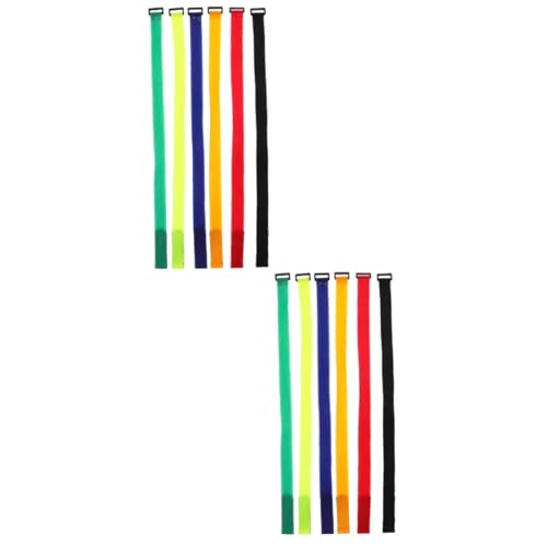 Mikikit 2sets Strap Securing Straps Cinch Straps for Bike Rack Bicycle Wheel Straps Tie Down Straps Bike Wheel Stabilizer Straps Cycle Straps for Rack Racks Fastening Full Nylon 12pcs*2