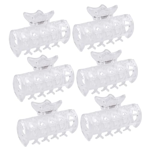 PartyKindom 6pcs High-temperature Resistant Hair Roller Clips for Curling Durable Replacement Jaw Clips for Styling Suitable for All Types