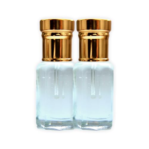 T-J-R Musc blanc - Parfum pour homme et femme - Huile parfumée Musc sensible - Musc Al Tahara - Huile parfumée White Misk / Musc / Musc - Musc blanc (12 ml, musc blanc transparent)