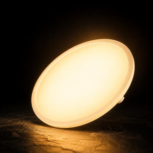 Image of Instapower Polycarbonate Recessed Ceiling Light Ultra Slim Round LED Downlight 2-Year Warranty (Warm White - 18W)