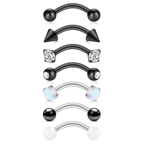 Briana Williams 7pcs Curved Barbell Piercing Set Cover