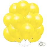 BTZO バルーン ゴム風船 飾り付け 50個入 12インチ 丸 ラテックス メタリック パール パステルカラー 飾り 誕生日 結婚式 イベント 開店 パーティー 運動会 お祭り バルーンアート イエロー