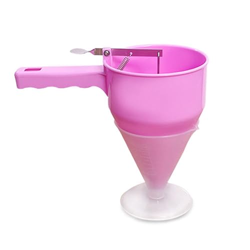 Lawnoval Embudo dispensador de masa ABS para panqueques con émbolo para un fácil control, horneado sin desorden de bolas Takoyaki, crepes, magdalenas, magdalenas, gofres y bolas de chocolate, color