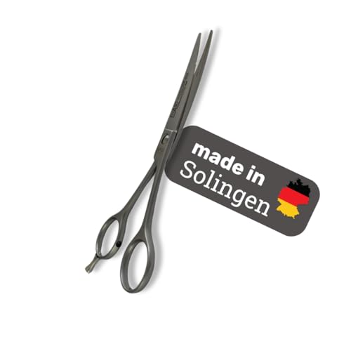 EHASO Gebogene, langlebige Hundeschere Rostfrei, 17 cm matt