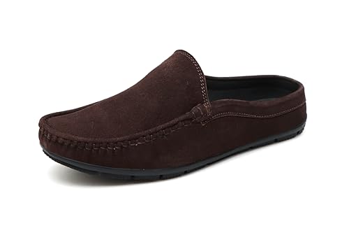 Image of ARAMISH Suede Half Loafers for Men | Men's Open Loafer Shoes
