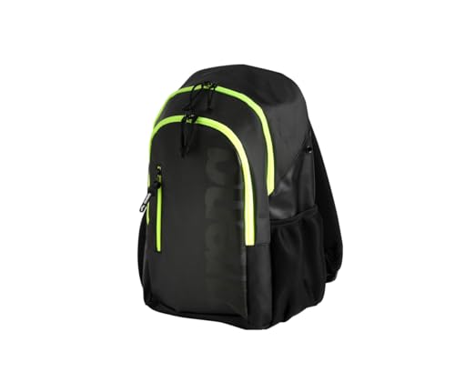 ARENA Spiky III Backpack 30 Mochila, Adultos Unisex, Dark_Smoke-Neon_Yellow (Multicolor), Talla Única