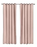 Emma Barclay Cali Eyelet - Woven Thermal Blackout Eyelet Curtains in Blush Pink - Width 66 x Drop 90" (168 x 228cm)