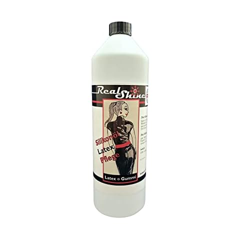 Optimal Products Latexpflege REALSHINE Silikonöl 1 Liter I dermatologisch getestetes Öl für Latex I professionelle Gummipflege und ergiebige Anziehhilfe I geruchslose Latexpflege für Hochglanz-Optik Cover