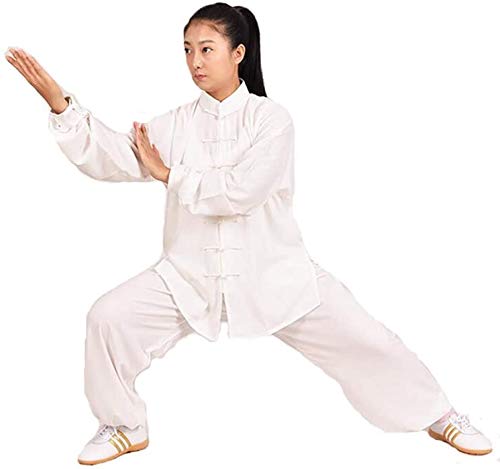 HHJJ Tai Chi Clothing Womenï¼ŒMen Tai Chi Clothing Chinese Traditional Tai Chi Uniform Cotton Kung Fu Clothing Unisex,Red-X-Large (Color : White, Size : XX-Large)