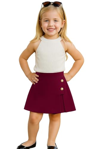 Image of A.T.U.N. (ALL THINGS UBER NICE) Girls Tank Top and Skort Set | Stylish Sleeveless 2 Piece Outfit Set for Kids | Comfortable Soft Fabric Clothing Set for Girls
