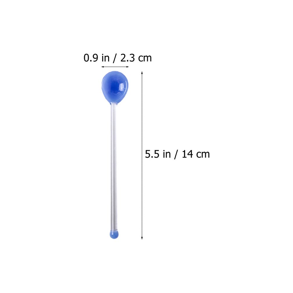6 cucharas de té helado, cuchara de café, cuchara de helado de cristal, cucharas de agitación de cóctel, barra Swizzle Stick