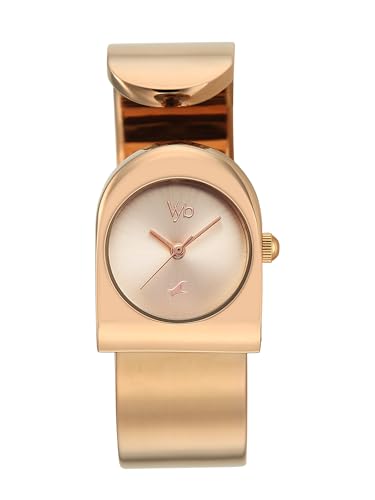 Image of Fastrack Vyb Striker with Quartz Analog Rose Gold Dial Rose Gold Strap Watch for Girls - FV60130WM01W