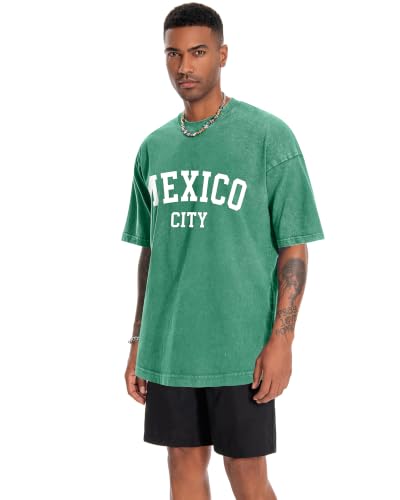 Image of Oversized Tshirts for Men Short Sleeve Vintage Washed Basic Loose Tees 2026
