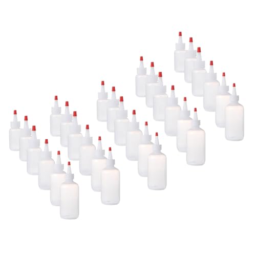 30 パック多目的スクイーズボトル調理必需品用の漏れ防止設計および測定ライン多目的LDPE食品グレードボトル