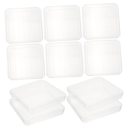 FUNOMOCYA 10 Pack Square Petri Dishes Plastic Culture Plates Lids for Research School Activities